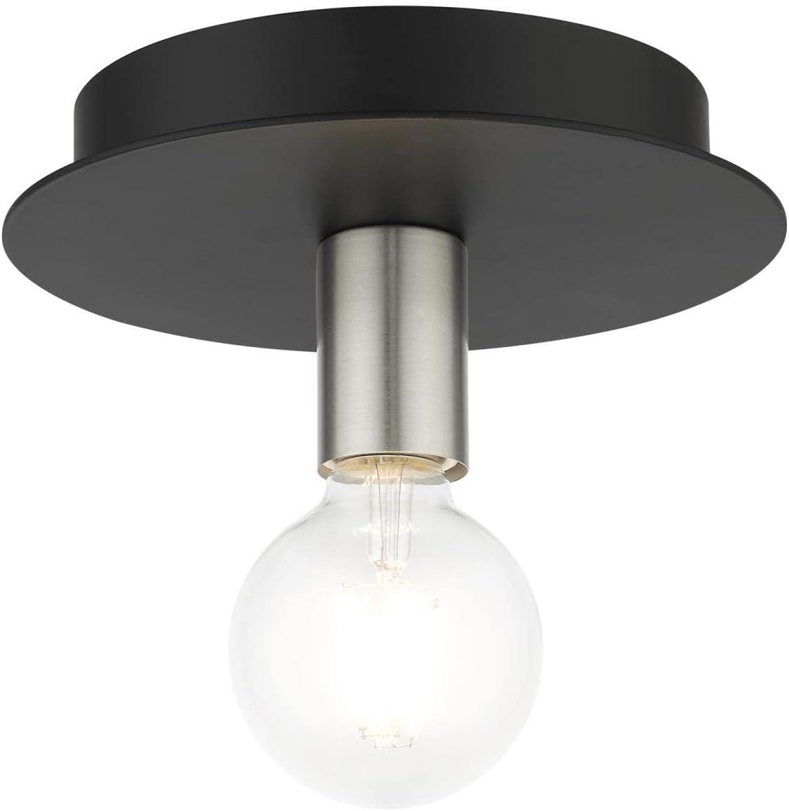 Livex Lighting Hillview 1 - Light Flush Mount in  Black