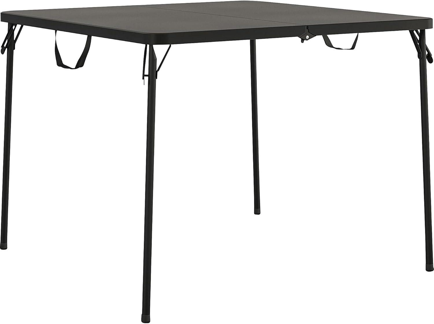 COSCO XL 38.5" Black Fold-in-Half Plastic Card Table