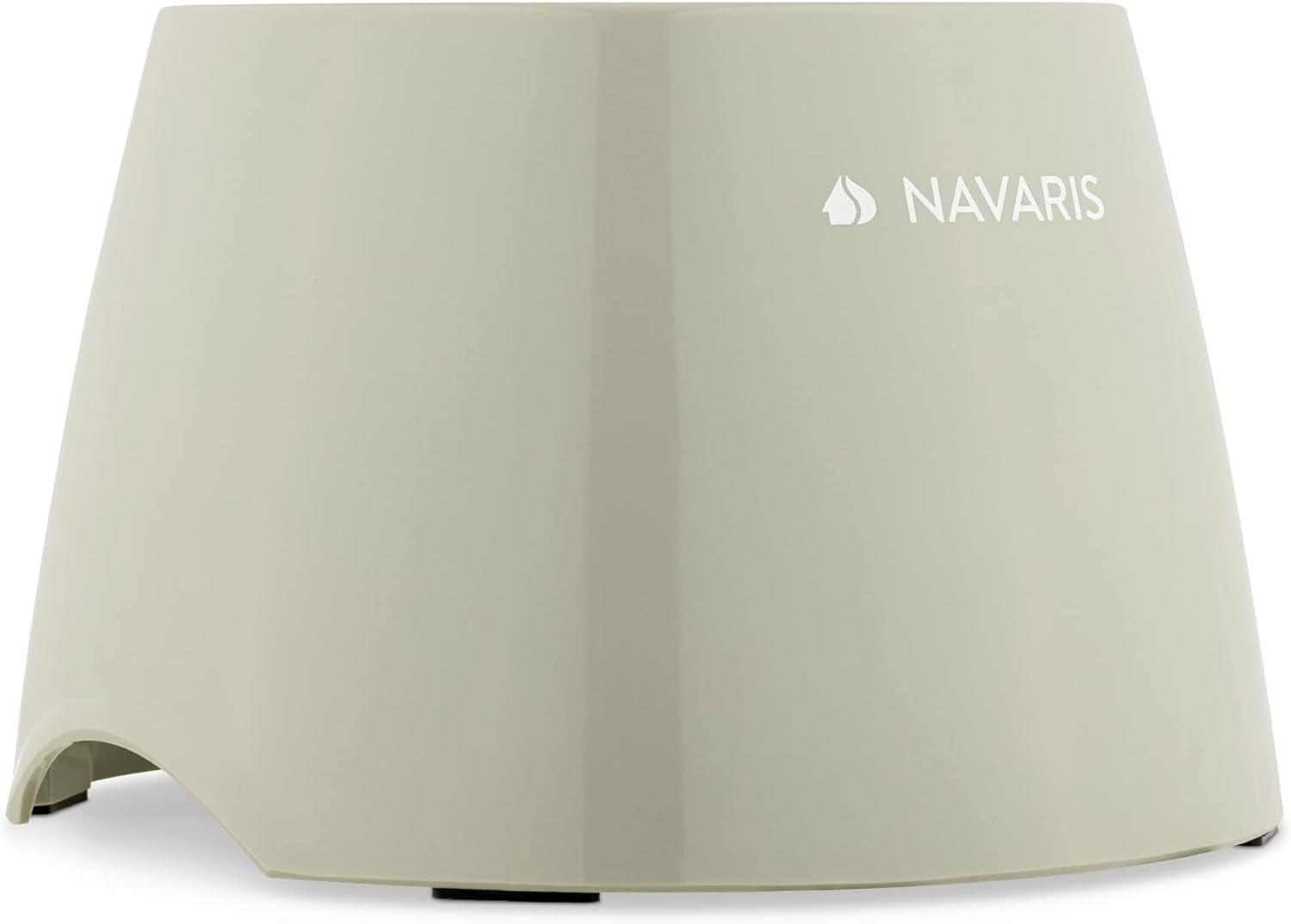 Navaris Elevated Slow Feeder Dog Bowl - Melamine Pet Food Bowl for Dogs and Cats - Raised Cat Feeding Bowl to Slow Down Eating - 7.4" x 7.36" x 4.7"