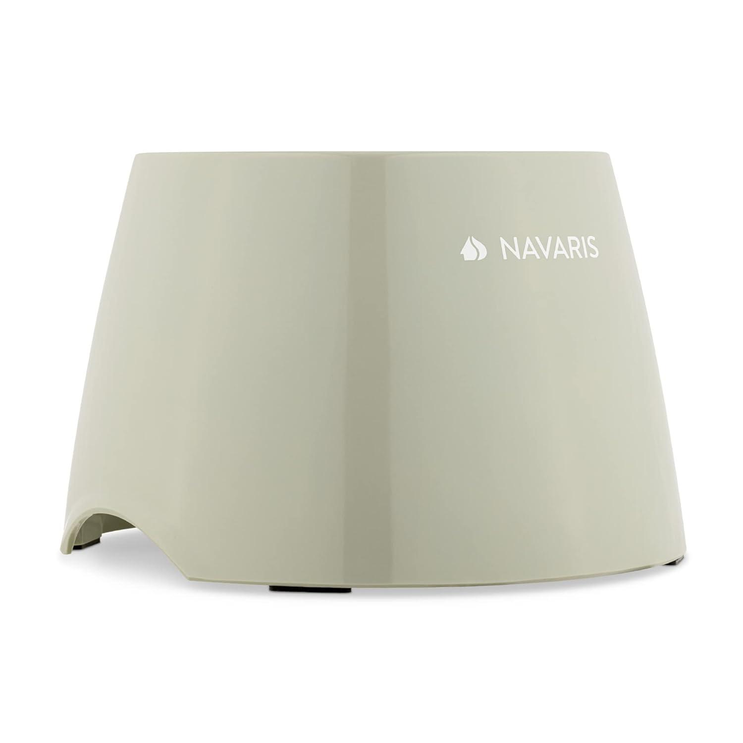 Navaris Elevated Slow Feeder Dog Bowl - Melamine Pet Food Bowl for Dogs and Cats - Raised Cat Feeding Bowl to Slow Down Eating - 7.4" x 7.36" x 4.7"