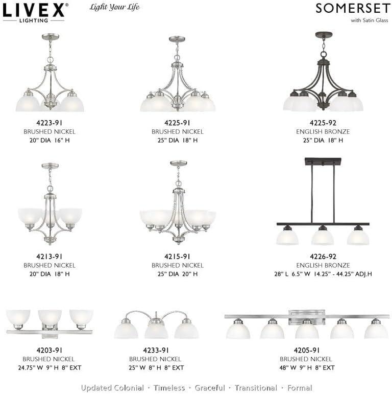 Livex Lighting Somerset 5 - Light Chandelier in  English Bronze