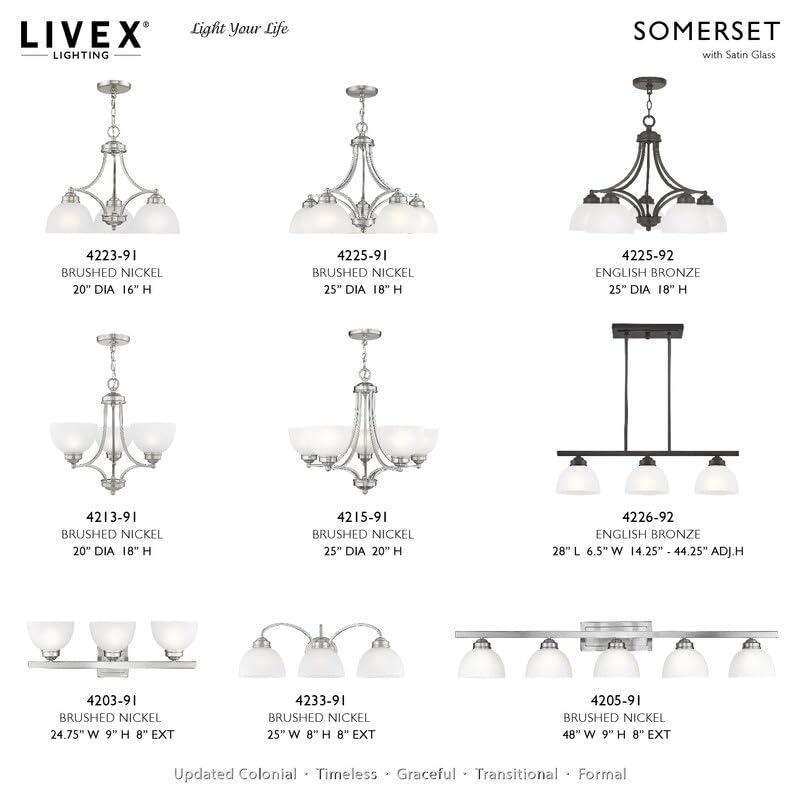 Livex Lighting Somerset 5 - Light Chandelier in  English Bronze