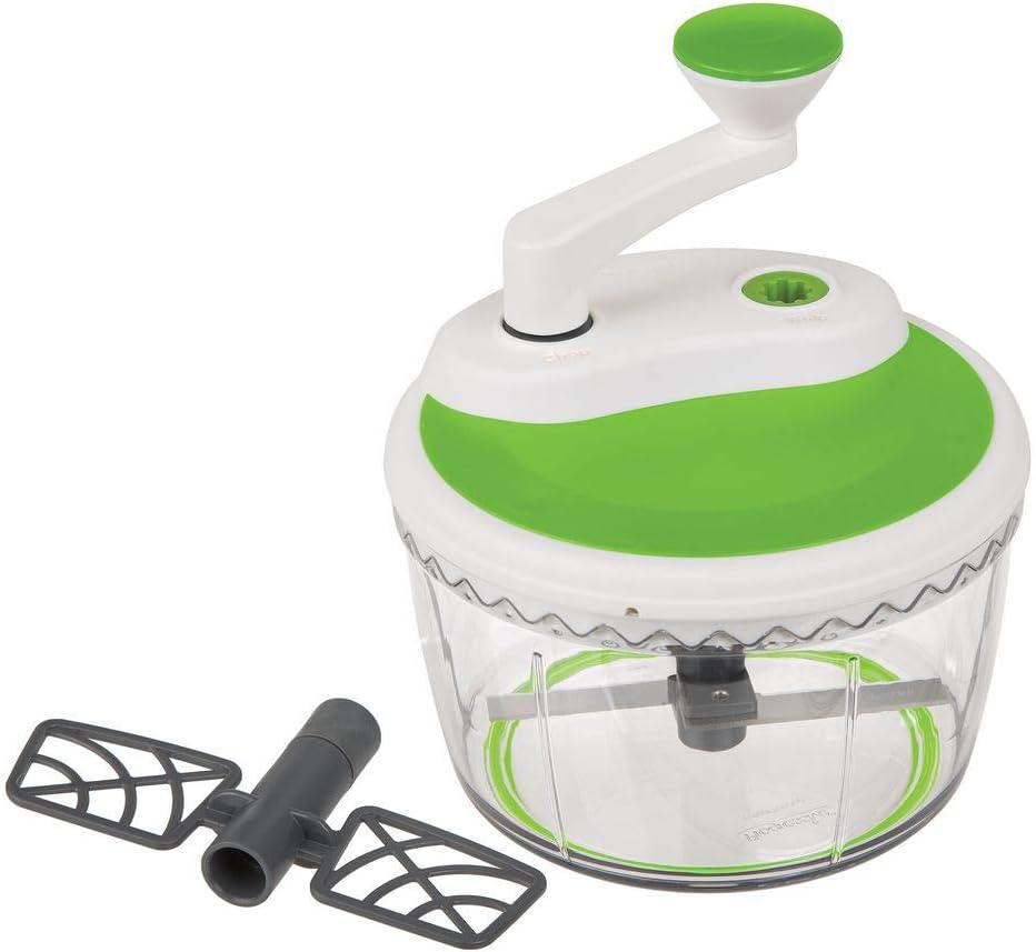 Prepworks Dual Speed Chop and Whip: Manual Food Chopper, Dishwasher-Safe, Polyoxymethylene & Stainless Steel, 5-Piece Set