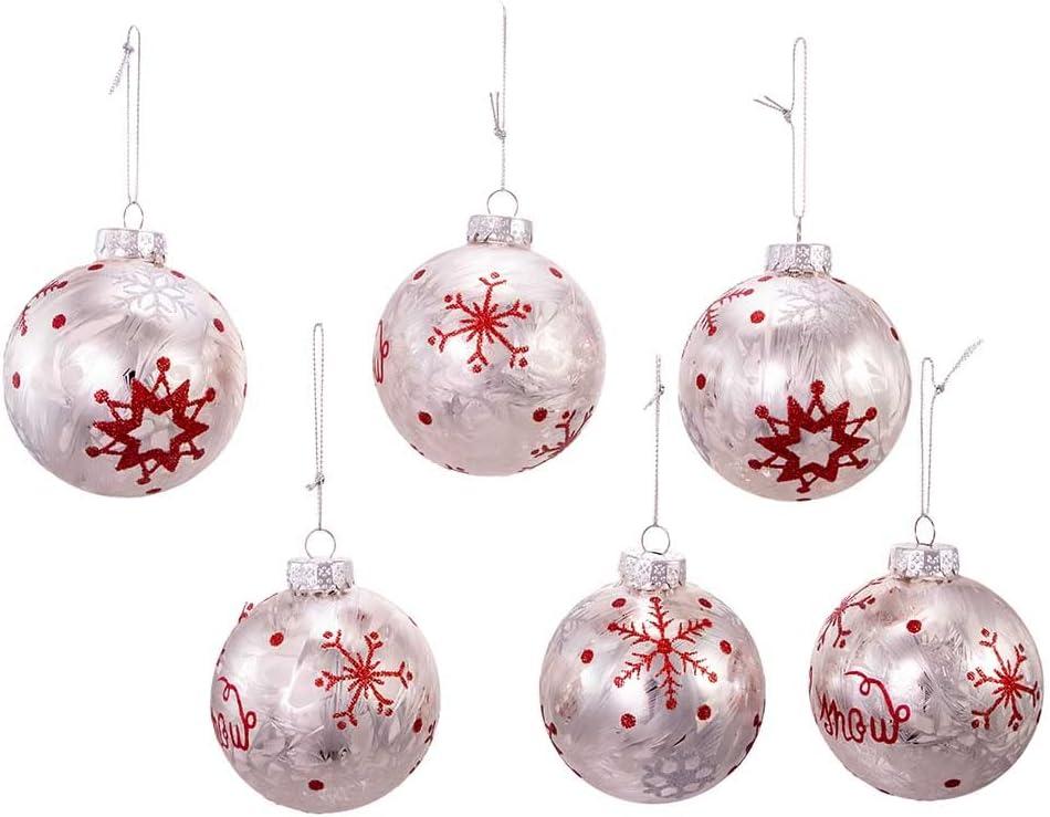 Kurt Adler Glass Christmas Ball Ornament (Set of 6)