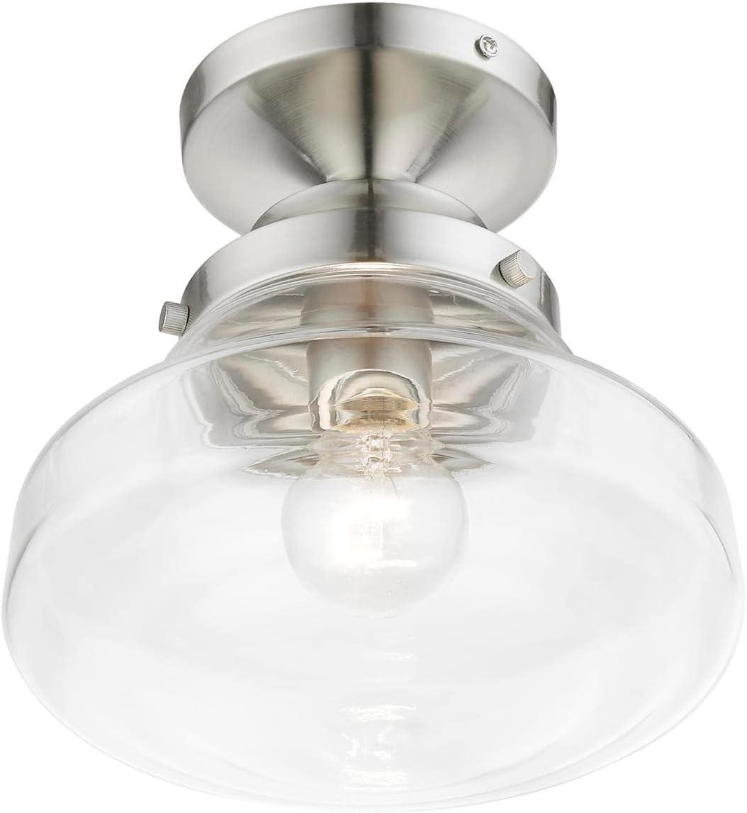 Livex Lighting Avondale 1 - Light Semi-Flush Mount in  Brushed Nickel