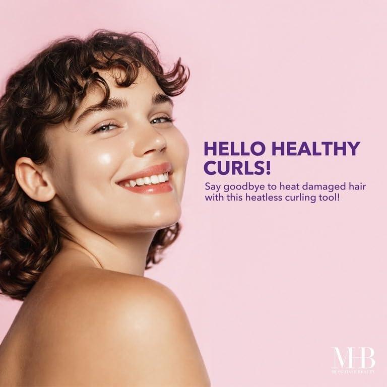 Expressions 24pc Heatless Curling Pods - Silicone Hair Rollers For No Damage Heatless Curls, Heatless Curlers Value Pack, Overnight Hair Curlers For Versatile Hairstyling (BRIGHTS) "