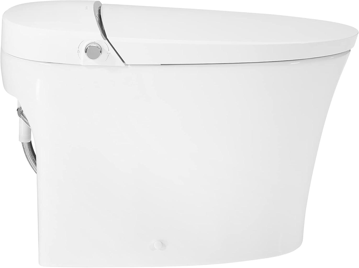 Avancer Smart Tankless Elongated Toilet and Bidet, Touchless Vortex Dual-Flush 1.1/1.6 gpf