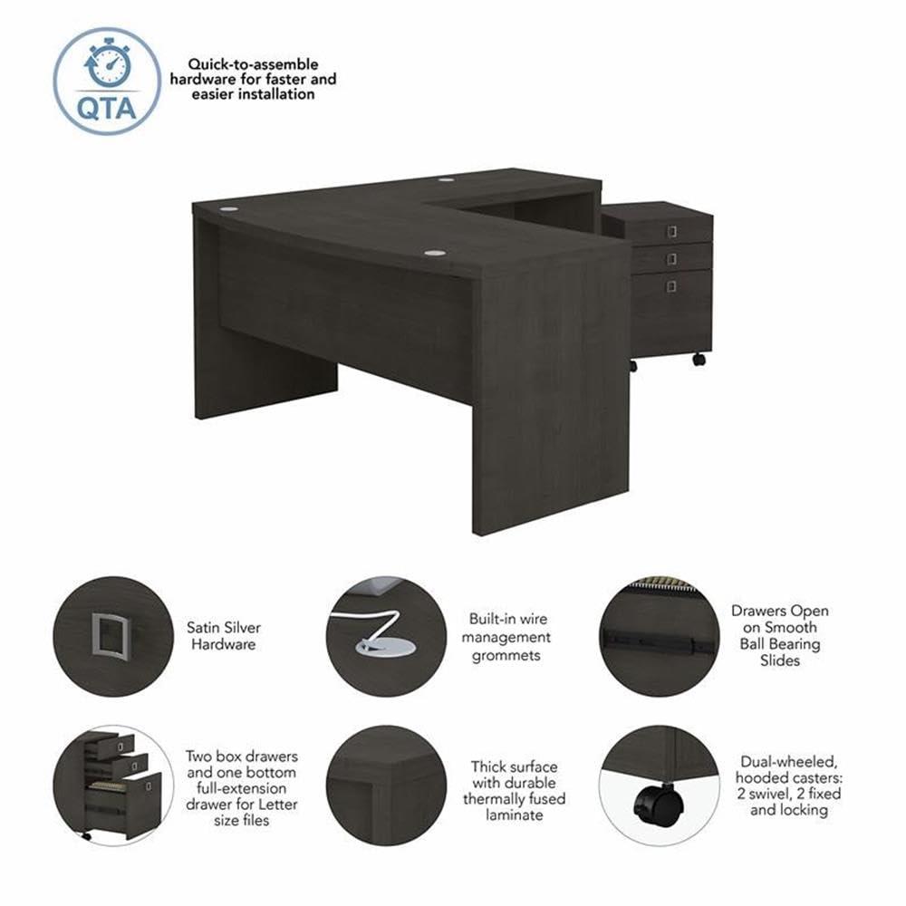 Bush Business Furniture Echo 3 L-Shaped Computer Desk Office Set