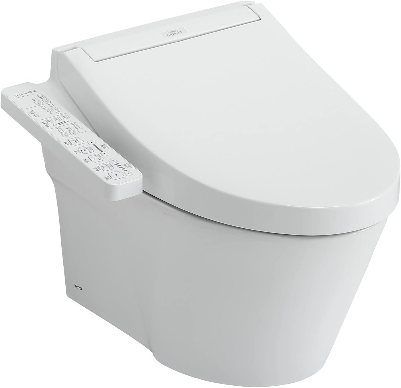 White Vitreous China Wall Mounted Dual Flush Elongated Toilet