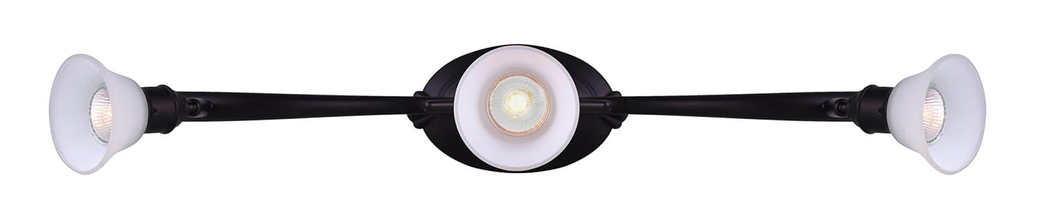 Addison 23.5'' Oil Rubbed Bronze Track Lighting with White Opal Glass