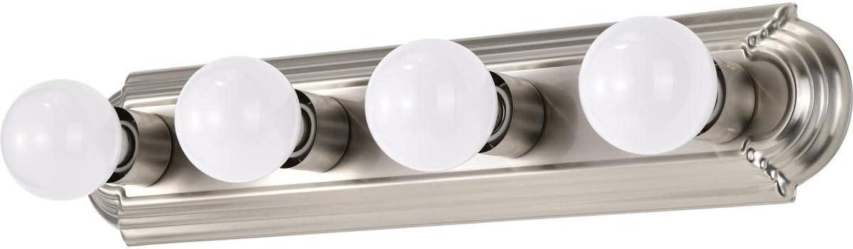 Brushed Nickel 24-Inch Four Light Vanity Strip