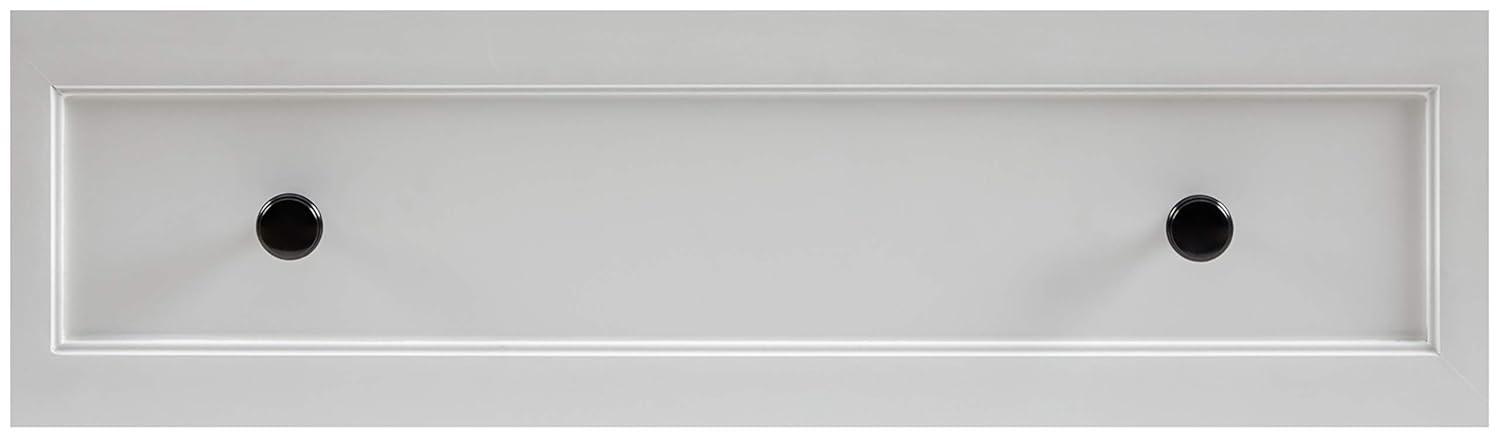 Signature Design by Ashley Miranda Farmhouse Adjustable Accent Cabinet or Wardrobe with Glass Doors, White