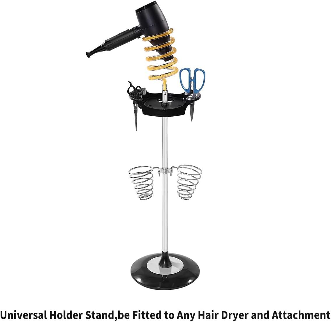 Hair Dryer Stand,Twisty Style Acrylic Top Holder,Hair Styling Appliances with Tray Two Spiral Holders and Heavy Base for Hair Dryer,Flat Iron,Curling Stick,Hair Straightener,Brush(orange)