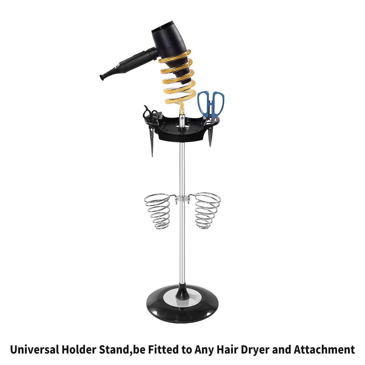 Hair Dryer Stand,Twisty Style Acrylic Top Holder,Hair Styling Appliances with Tray Two Spiral Holders and Heavy Base for Hair Dryer,Flat Iron,Curling Stick,Hair Straightener,Brush(orange)