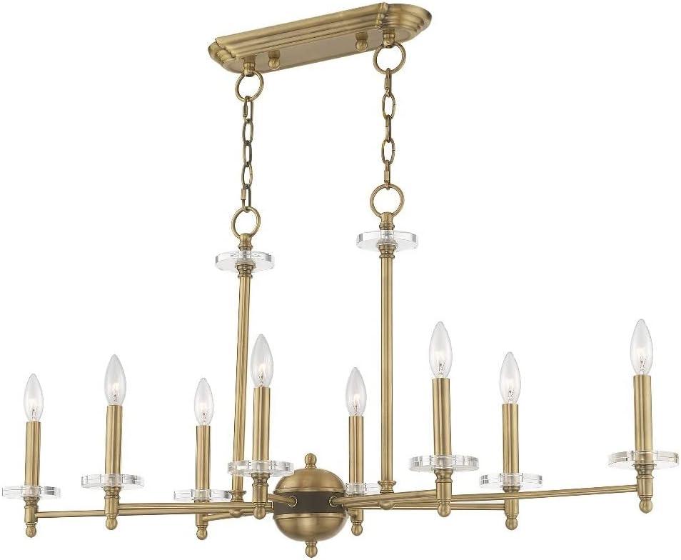 Livex Lighting Bennington 8 - Light Chandelier in  Antique Brass