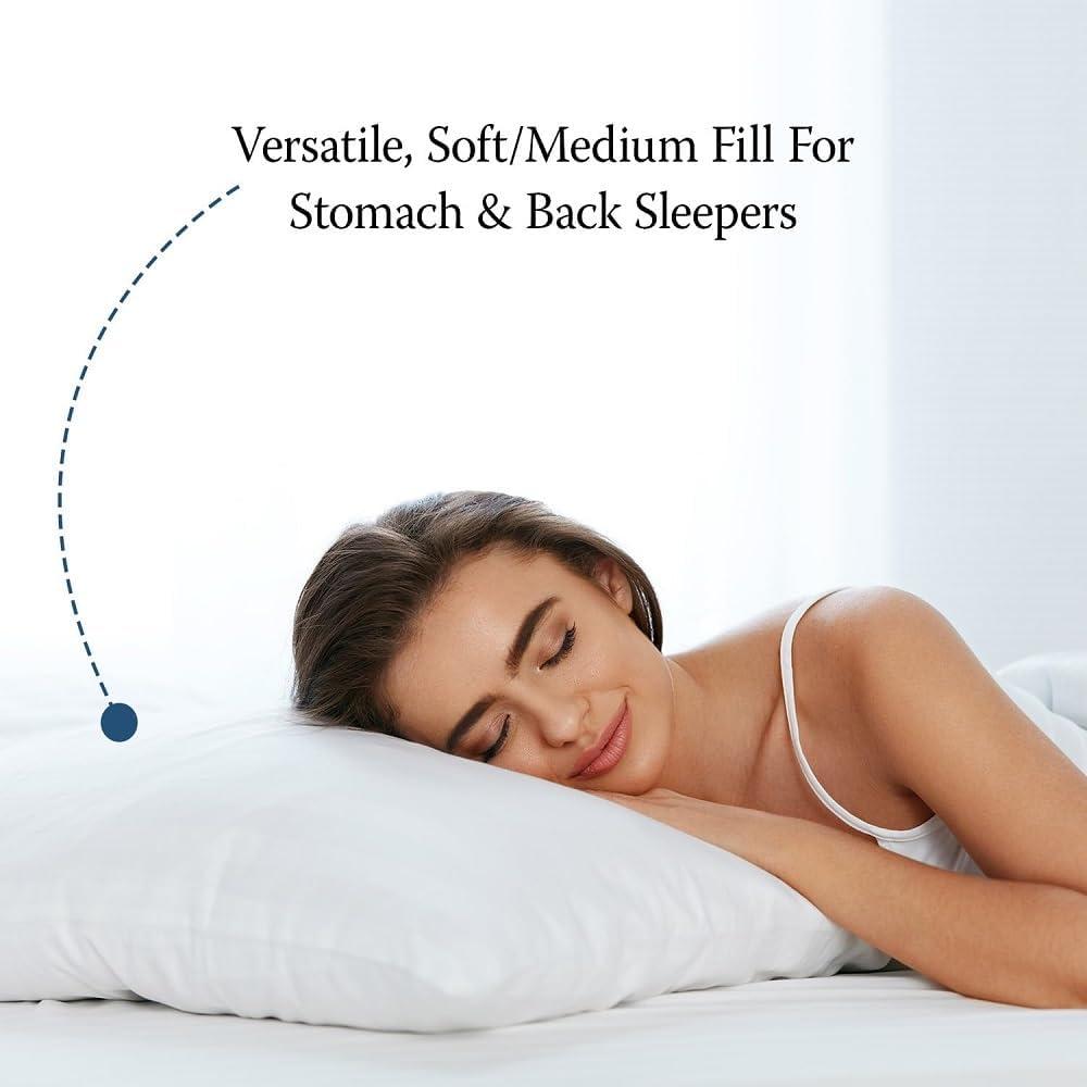 Downlite Medium Polyfill Pillows 4 Pack (Set of 4)