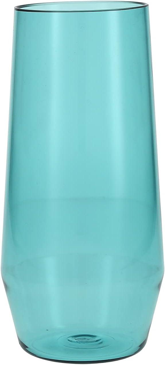 Fortessa Sole Outdoor Shatter Resistant BPA Free Premium Copolyester Plastic Drinkware 6 Pack, Terra Cotta Orange, Stemless Wine Glass (Set of 6)