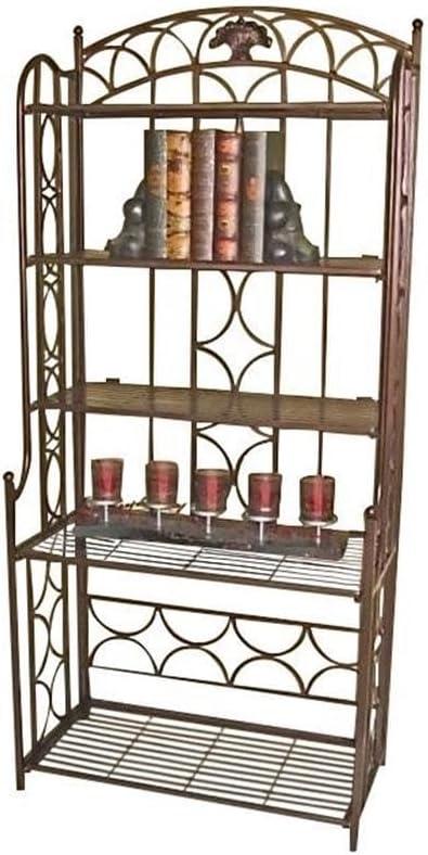 International Caravan Mandalay Iron Bakers Rack in Bronze