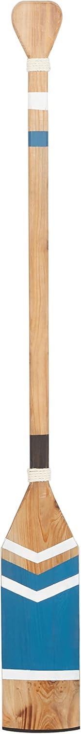 DecMode Multi Colored Wood Novelty Canoe Oar Paddle Wall Decor with Arrow and Stripe Patterns (2 Count)