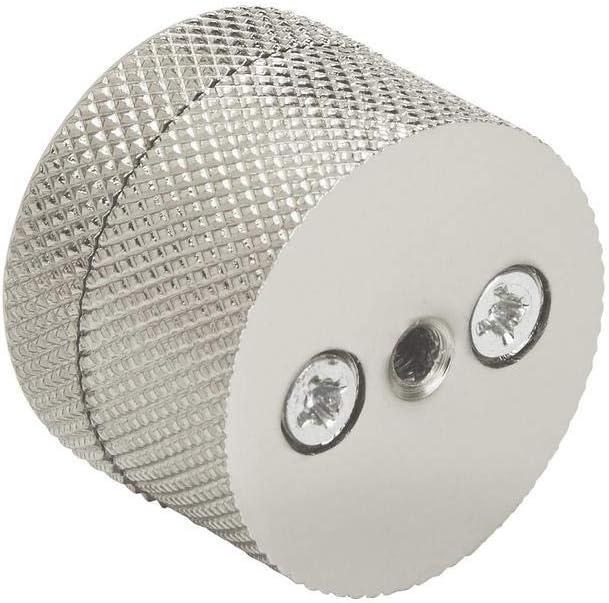 Polished Nickel Round Cabinet Knob with Mounting Hardware