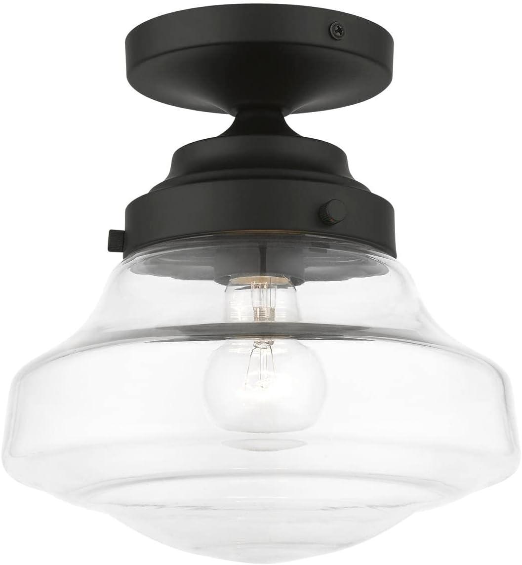 Livex Lighting Avondale 1 - Light Semi-Flush Mount in  Black