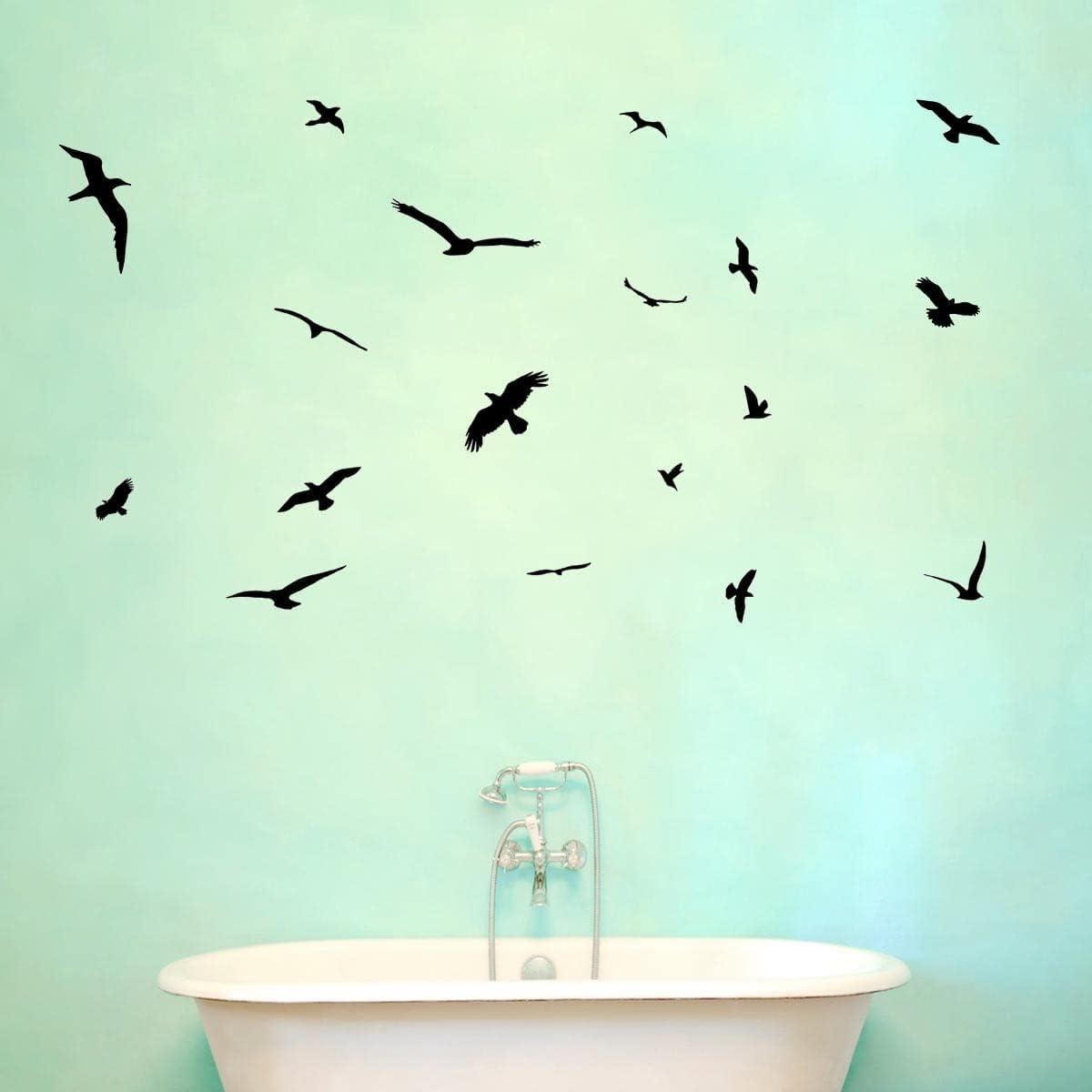 Flock of Birds Flying Wall Decals Stickers Peel and Stick Wall Art