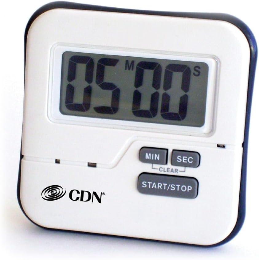 CDN White ABS Plastic Waterproof Digital Timer - 3"L x 3"W