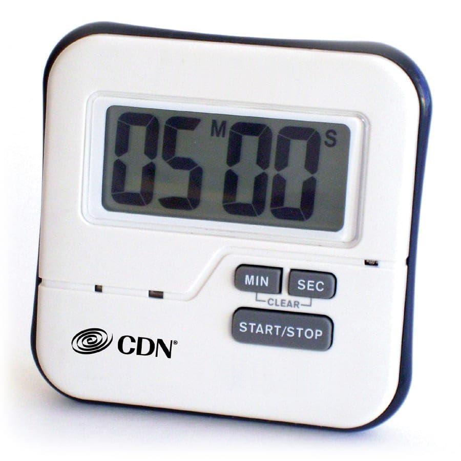CDN White ABS Plastic Waterproof Digital Timer - 3"L x 3"W
