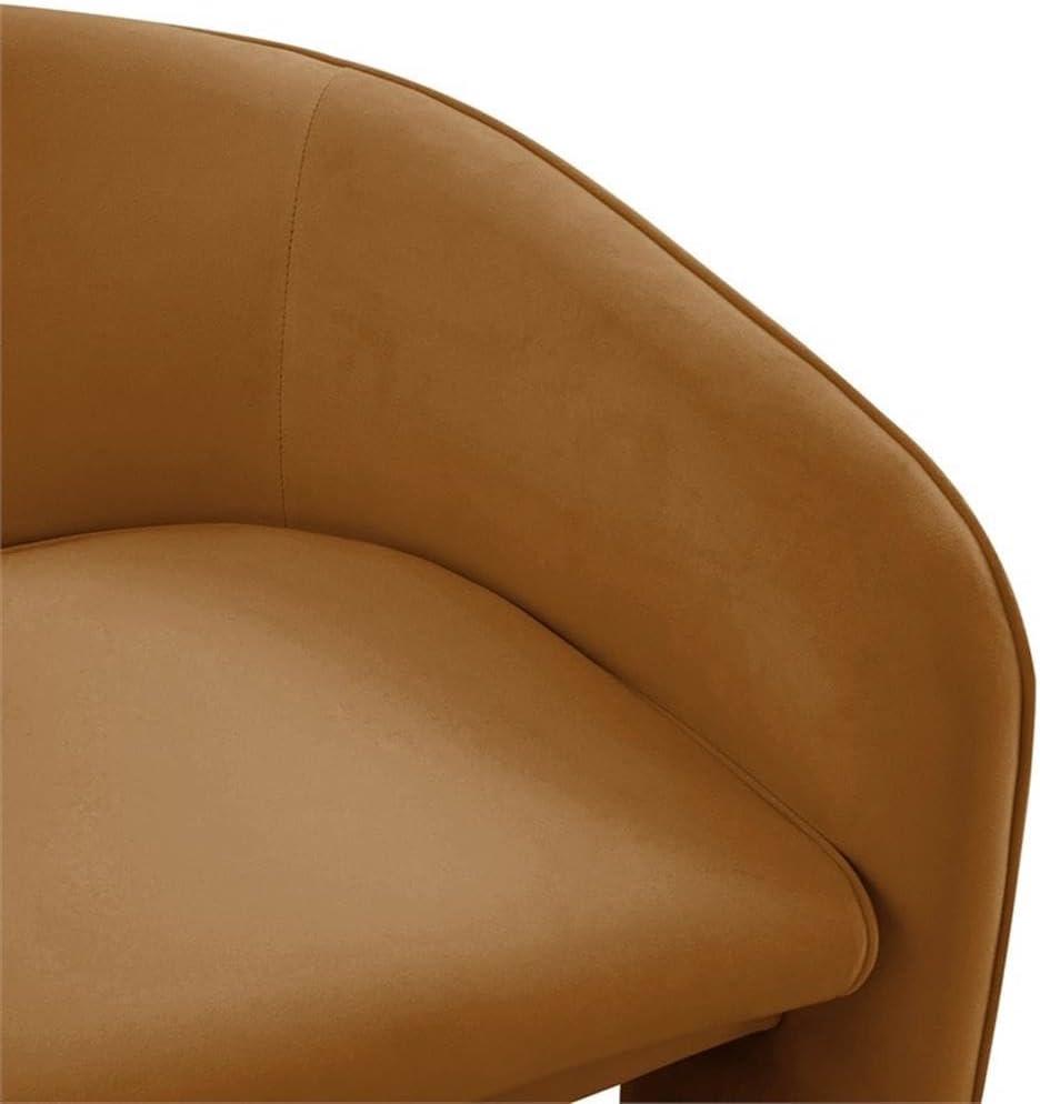 TOV Furniture Marla Cognac Velvet Accent Chair