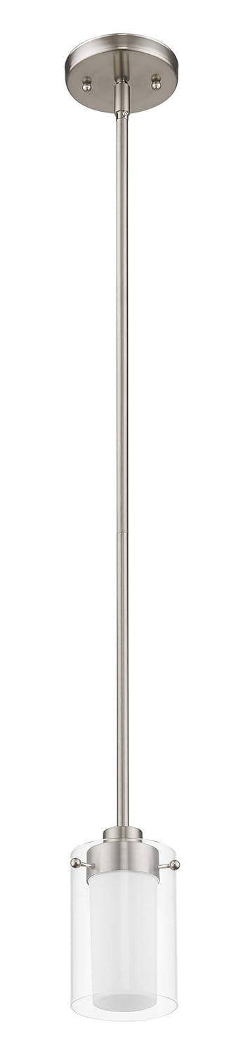 1540-91-Livex Lighting-Manhattan - 1 Light Mini Pendant in Contemporary Style - 5 Inches wide by 8 Inches high     -Traditional Installation