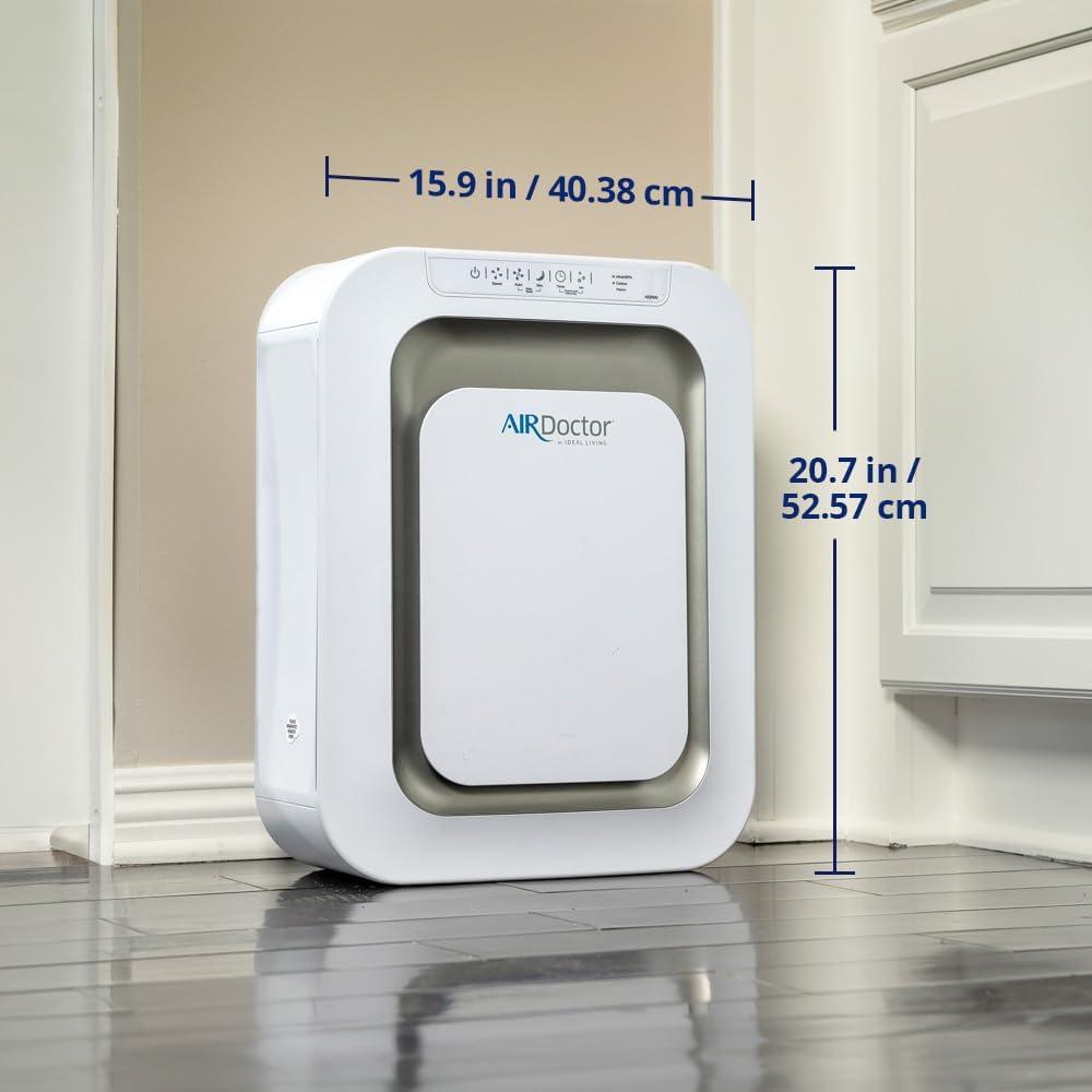 AIRDOCTOR AD2500 Wall-Mounted or Floor Standing Air Purifier for Small and Medium Size Rooms UltraHEPA with Air Quality Sensor