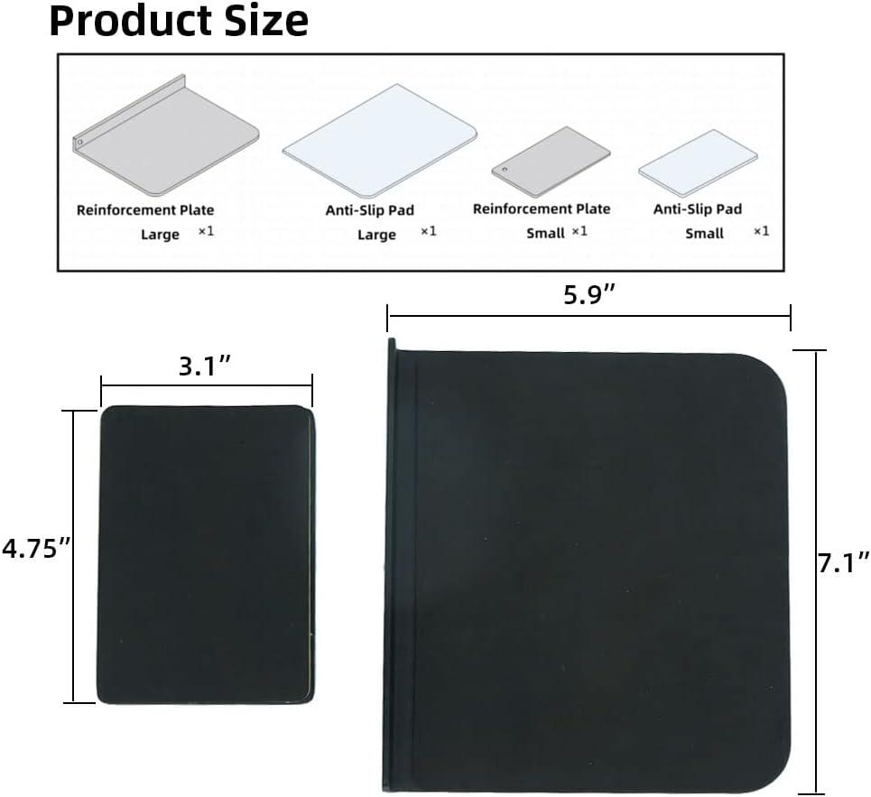 Steel Monitor Mount Reinforcement Plate for Thin, Glass and Other Fragile Tabletop, Steel Bracket Plate Fits Most Monitor Stand C Clamp Installation