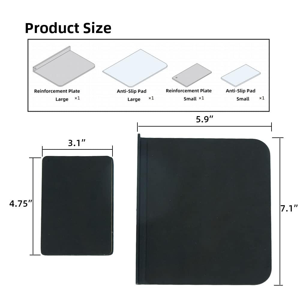Steel Monitor Mount Reinforcement Plate for Thin, Glass and Other Fragile Tabletop, Steel Bracket Plate Fits Most Monitor Stand C Clamp Installation