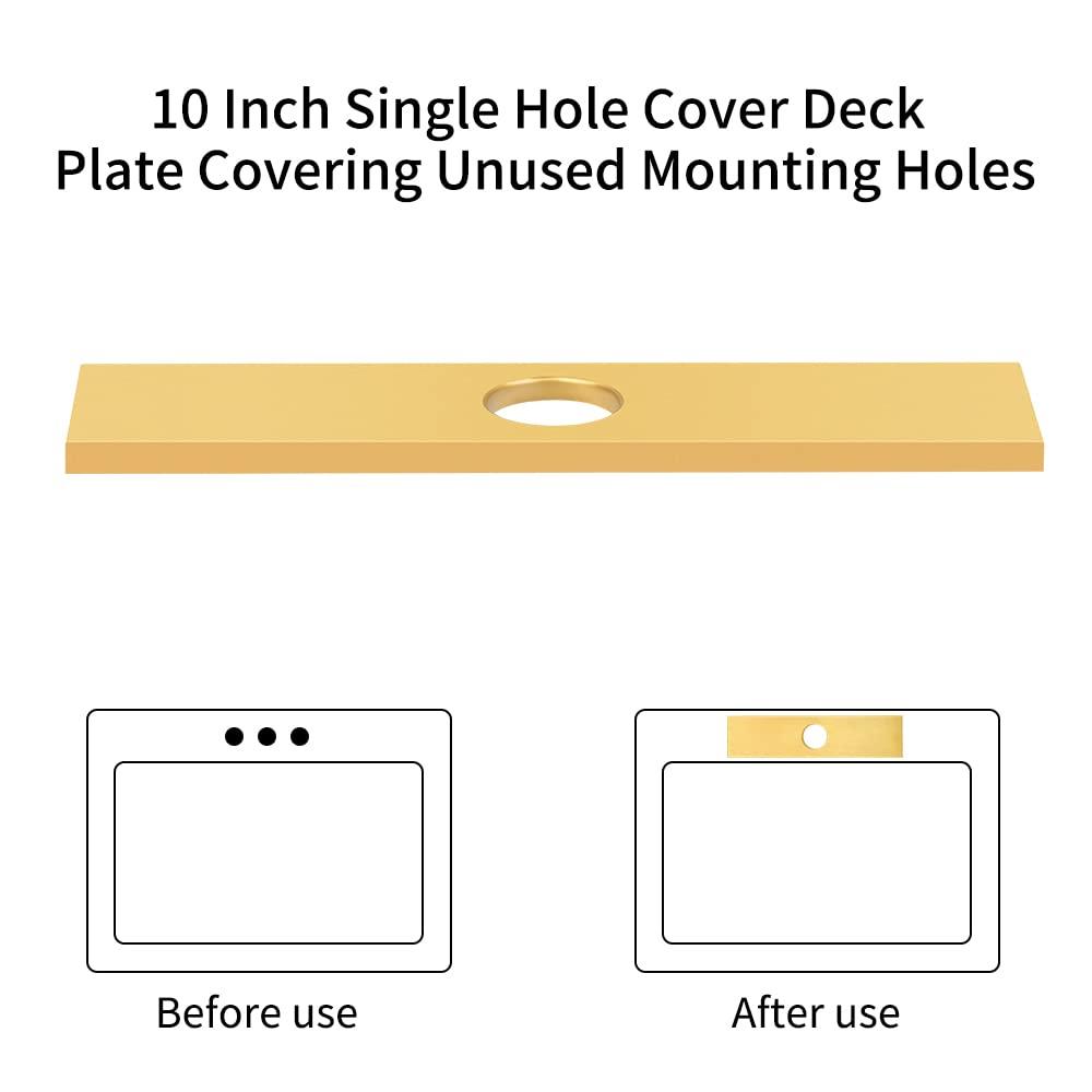 iVIGA VCC06G iVIGA 10" Sink Faucet Hole Cover Deck Plate