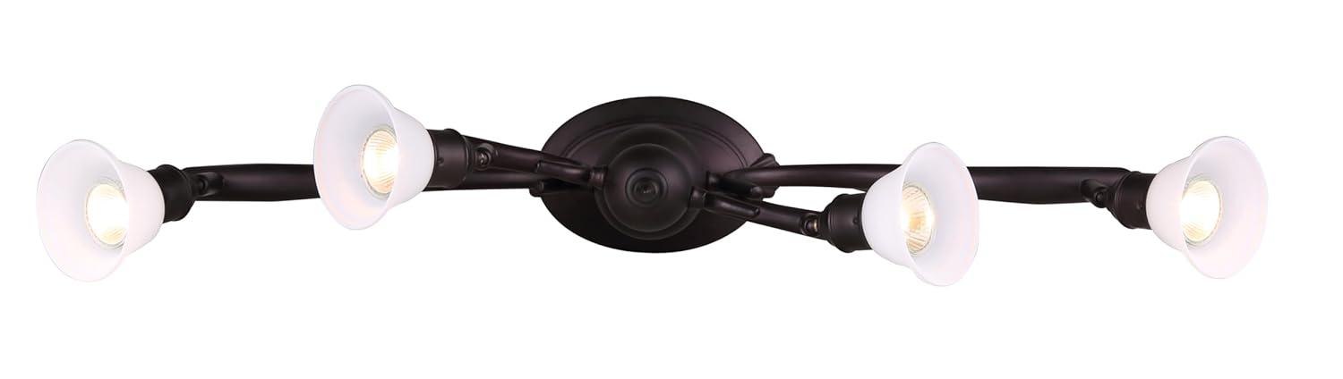 Addison 23.5'' Oil Rubbed Bronze Track Lighting with White Opal Glass