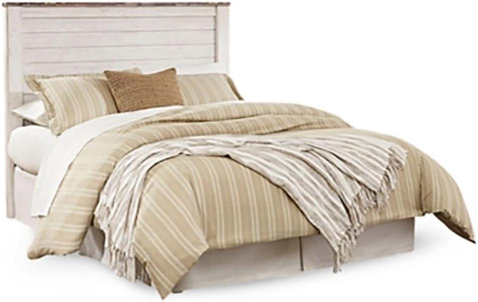 Ashley Furniture Willowton Queen Panel Bed in Whitewash