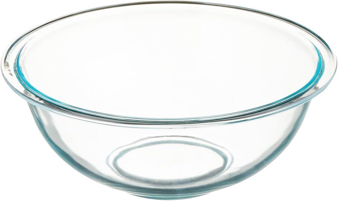 Pyrex Prepware 2.5-Quart Glass Mixing Bowl – Clear, Durable Bowl for Baking, Mixing, and Food Prep
