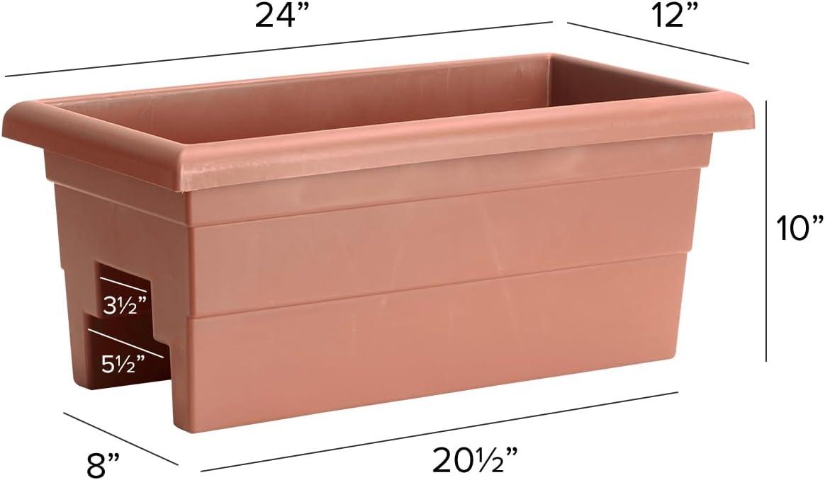 Countryside 24" Terra Cotta Rail Planter