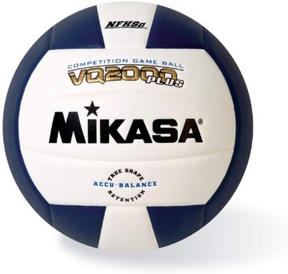 Mikasa VQ2000 Plus NFHS Volleyball, Size 5, Navy Blue/White