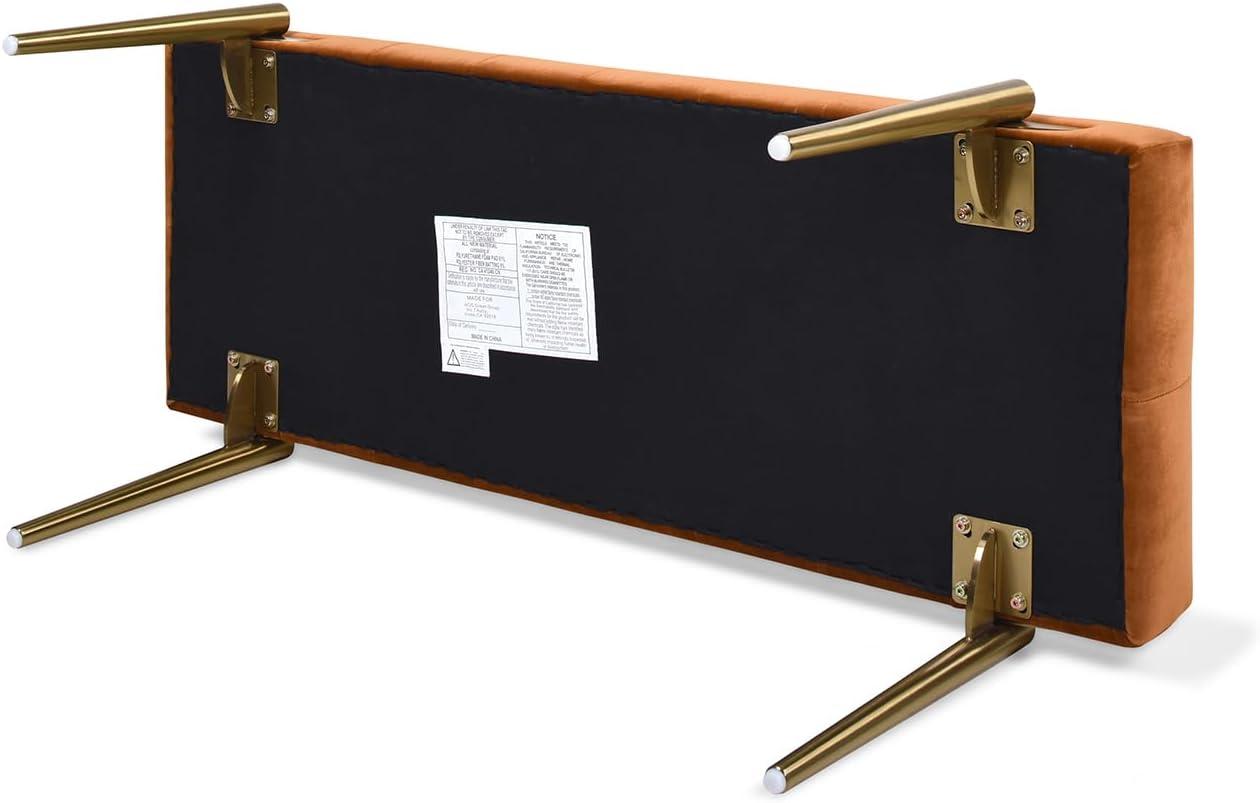 Velvet Upholstered Bench