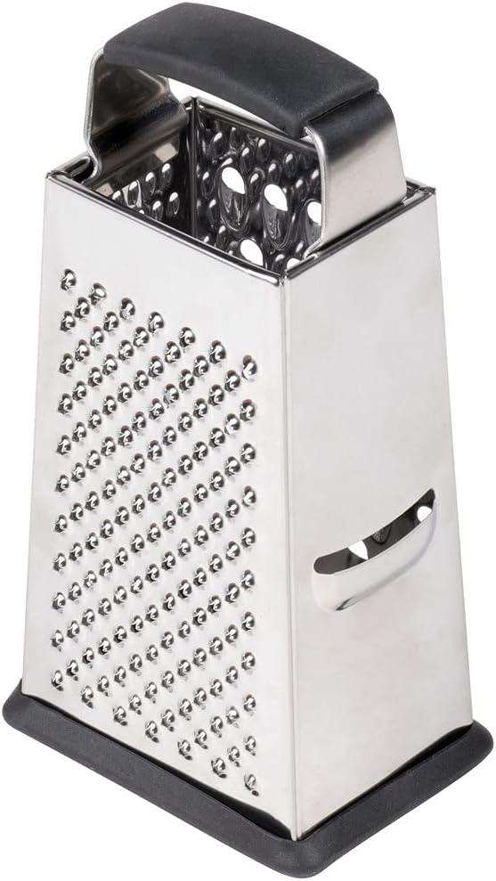 Small Stainless Steel 4-Sided Box Grater with Non-Slip Base