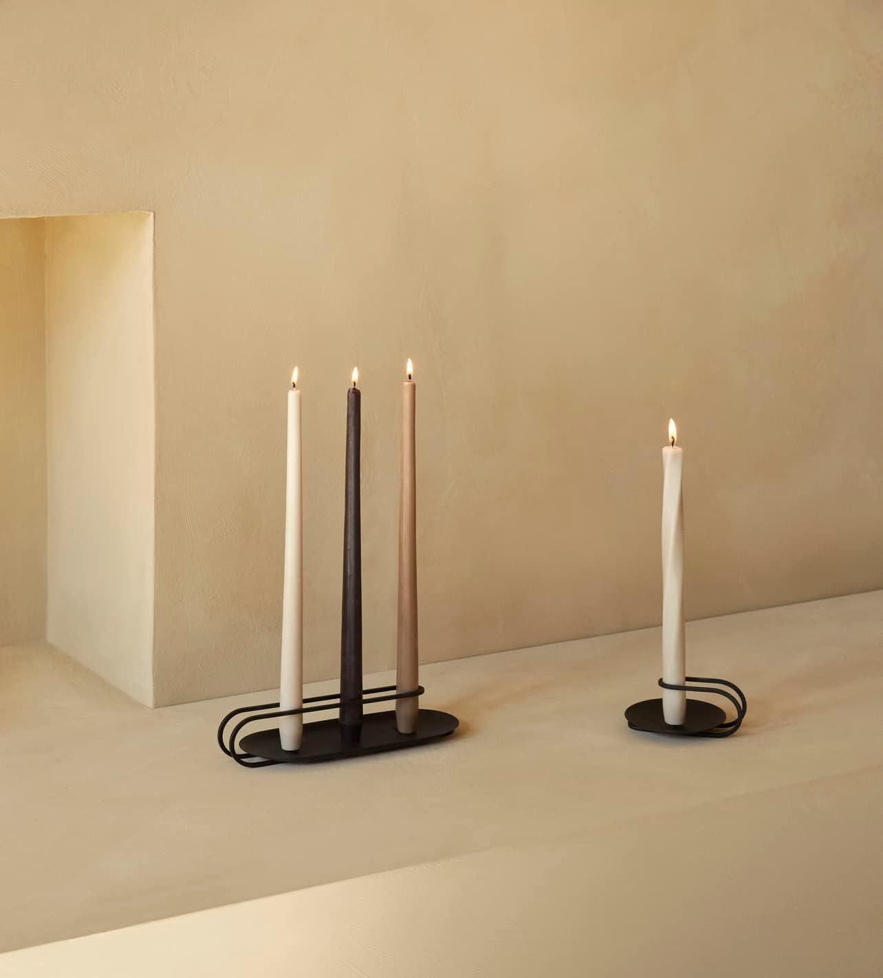 Elegant Clip Wall Candleholder in Sleek Black with Drip Tray