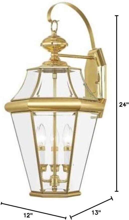 Livex Lighting Georgetown 3 - Light Wall Light in  Polished Brass