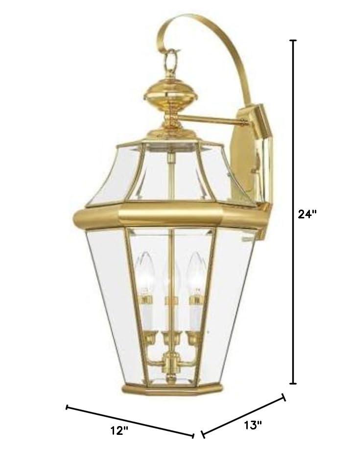 Livex Lighting Georgetown 3 - Light Wall Light in  Polished Brass
