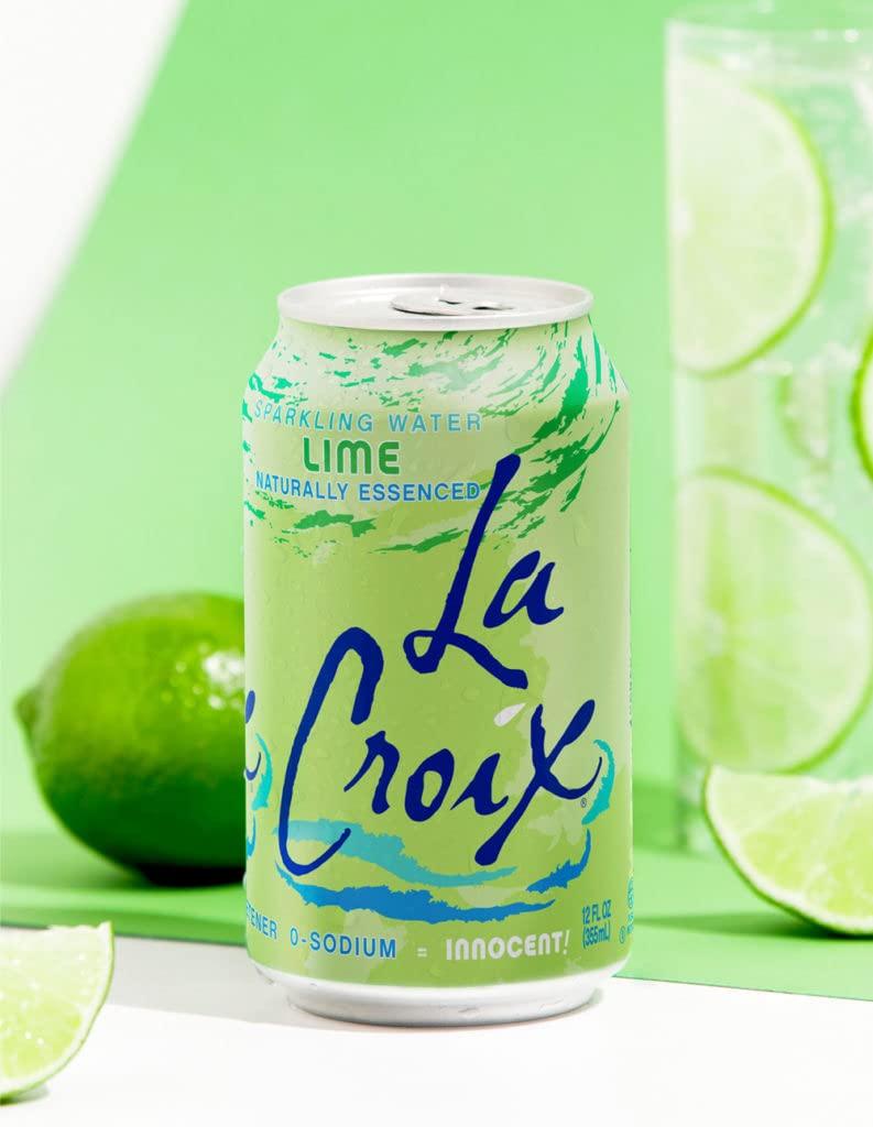 La Croix Natural Lime Flavored Sparkling Water, 12 fl oz, 8 pack