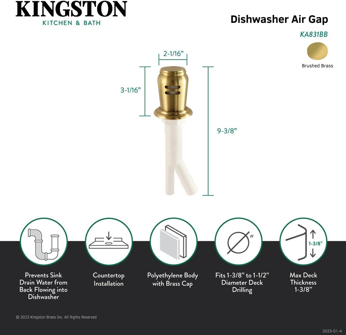 Kingston Brass Trimscape Dishwasher Air Gap