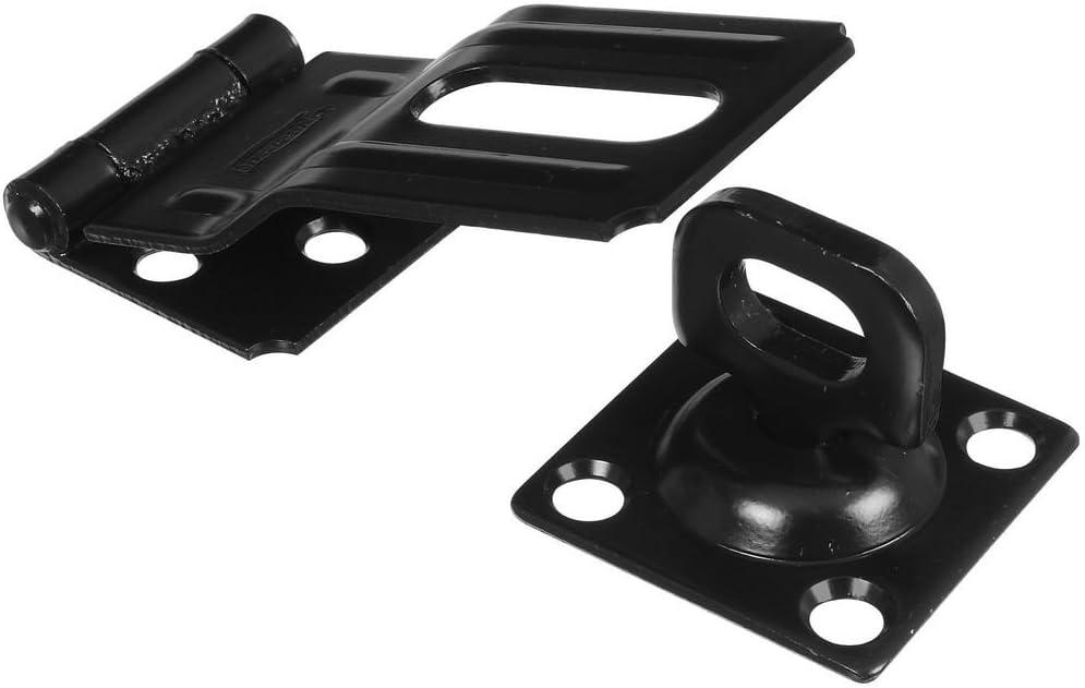 Black Steel Swivel Staple Safety Hasp for Cabinets