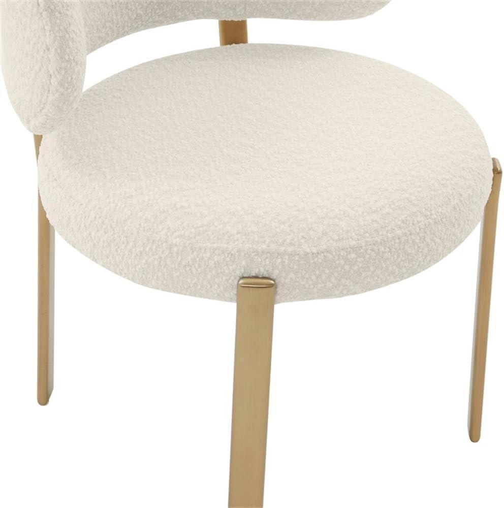 Pemberly Row Modern / Contemporary Cream Boucle Dining Chair