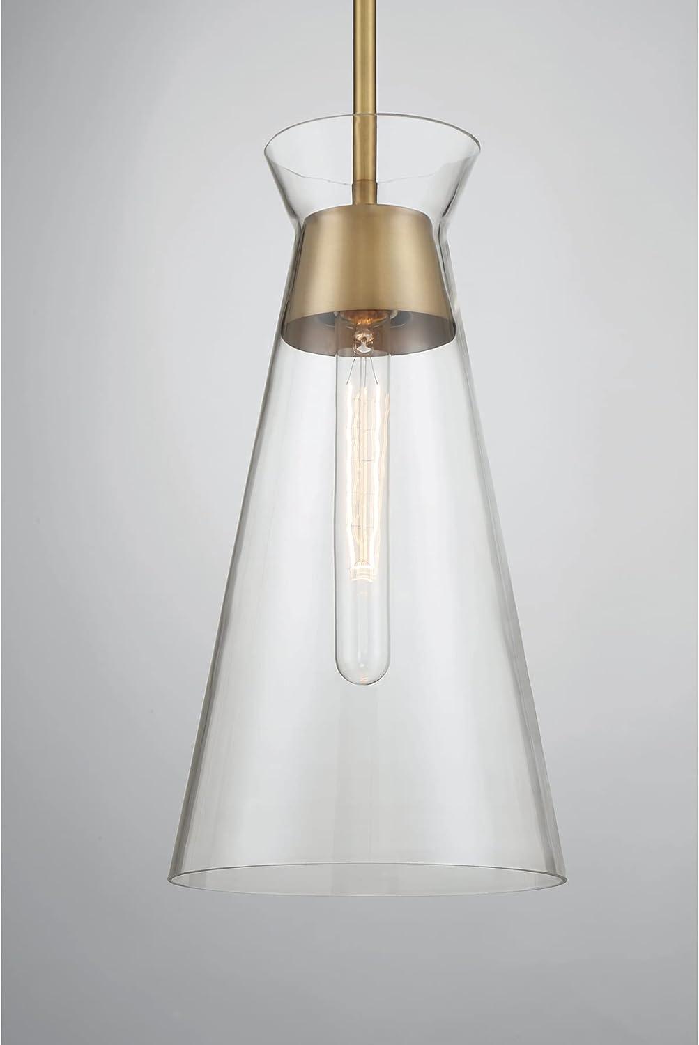 Lakewood Warm Brass Mid-Century Modern Mini Pendant Light