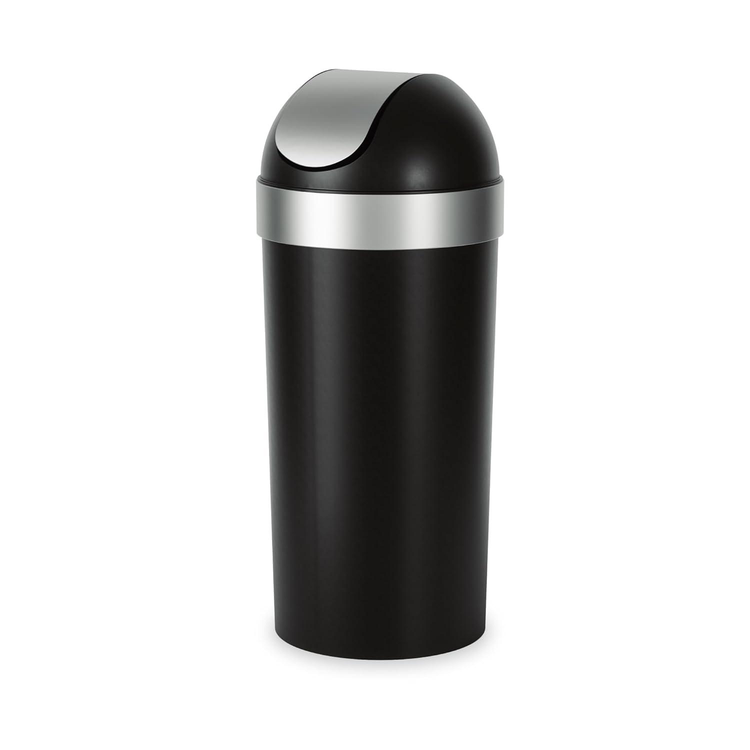 Umbra Venti Plastic Swing Top Kitchen Trash Can - 16 Gallons